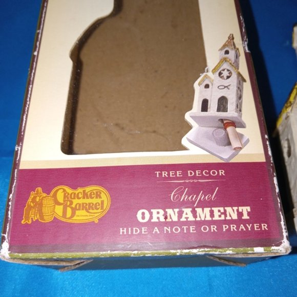 Vintage Cracker Barrel Chapel Ornament Season of Glory Hide a Note/Prayer - Picture 5 of 5